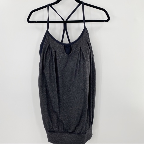 Lululemon let it loose tank top black grey